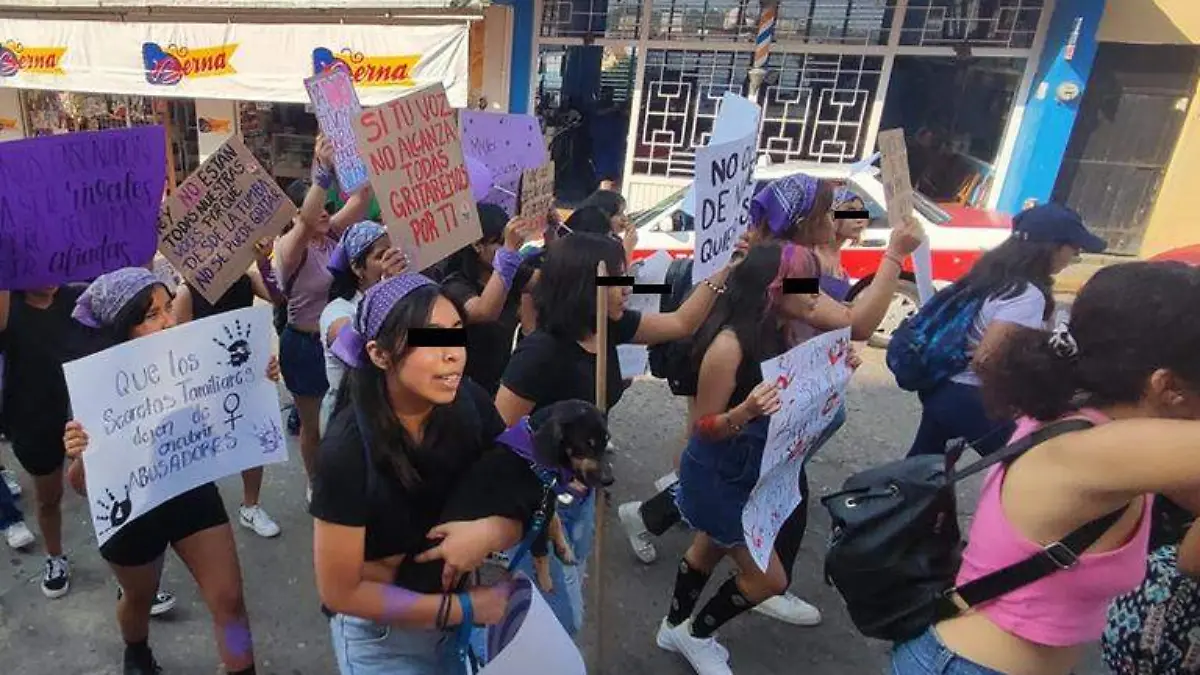 Protesta en Papantla feminismo